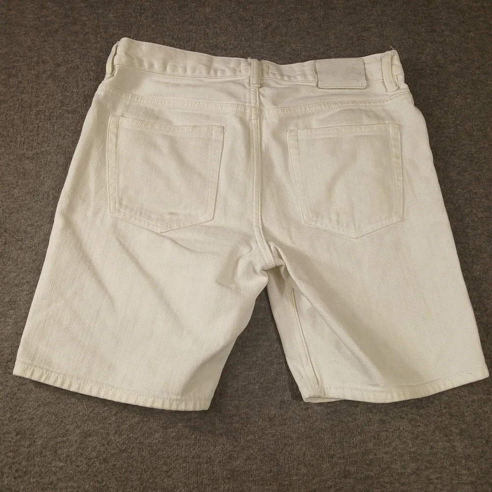 H&M Denim Shorts Mens 30 White Cotton 5-Pocket Twill‎ PN 03988714